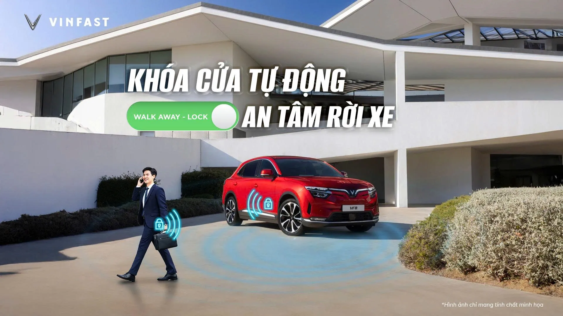 khóa cửa tự động VF8 VF9